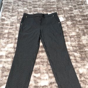 Checkered slim ankle pants